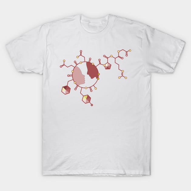 oxytocin hormone molecule T-Shirt by nv-arty